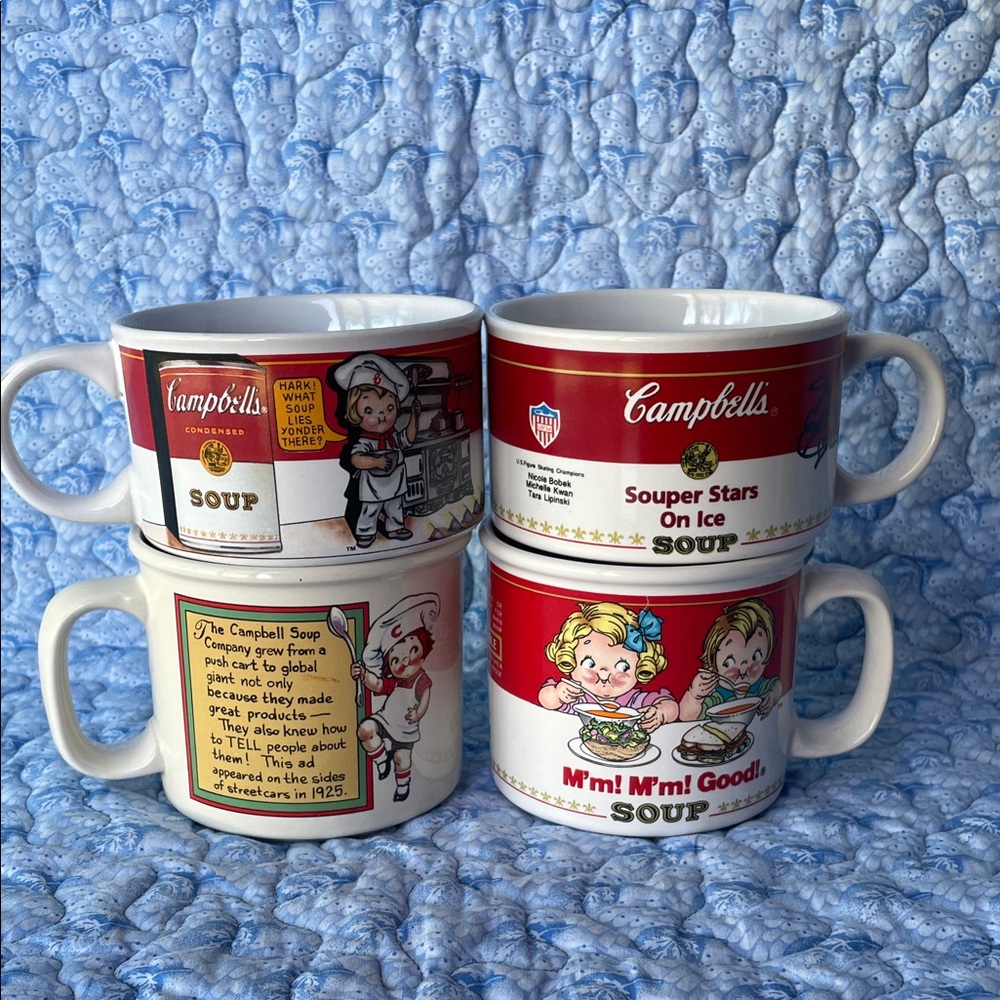 Campbell’s Soup Mug Set - Red and White Retro Collectible